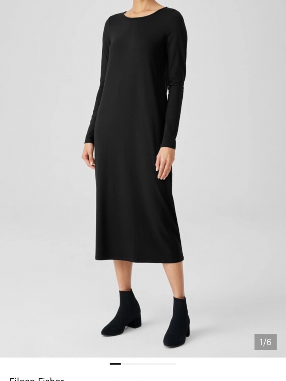 Eileen Fisher Stretch Knit Midi Dress